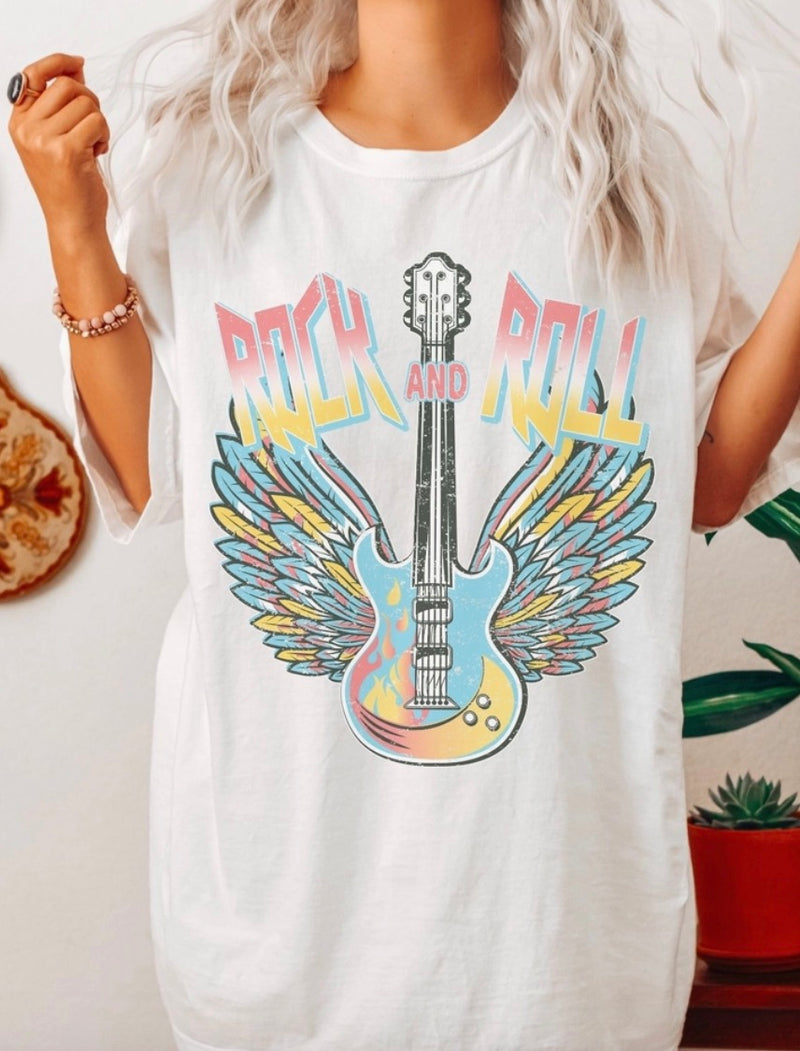 Rock And Roll Oversized Tee