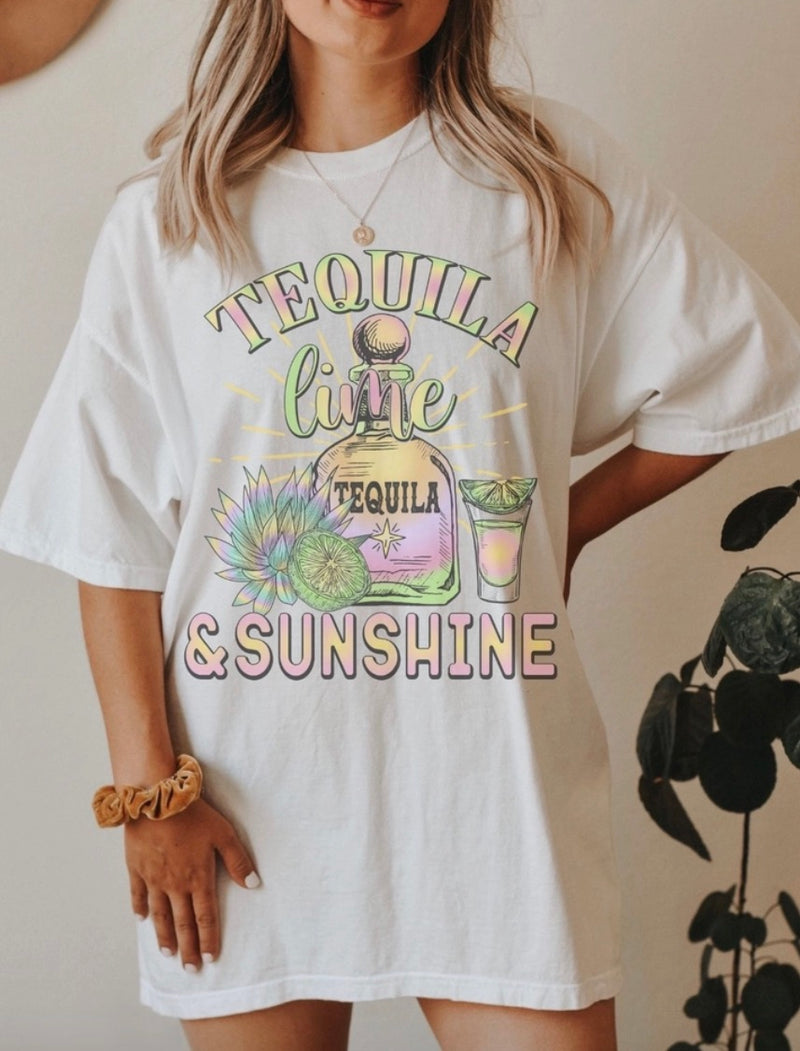 Tequila Lime And Sunshine Oversized Tee